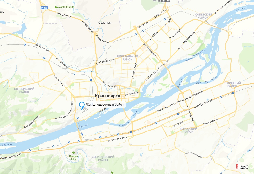 какие есть районы в Красноярске