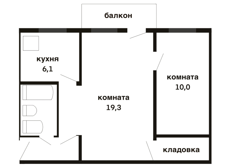 планировка в двушке